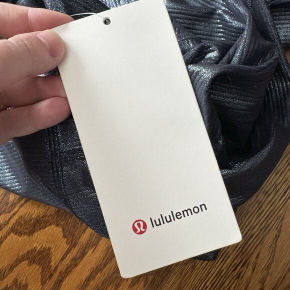 Lululemon 0 Radiate Foil Black Night Align High-Rise Ribbed Pant 25” Shine NWT - Picture 13 of 14